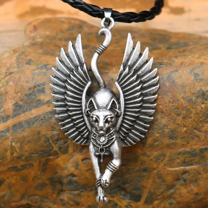 silver color Ancient Egypt Bastet Statue Cat Pendant Necklace Egyptian Sphinx WICCA Pagan Cat Necklace Amulet Jewelry Unisex
silver color Ancient Egypt Bastet Statue Cat Pendant Necklace Egyptian Sphinx WICCA Pagan Cat Necklace Amulet Jewelry Unisex