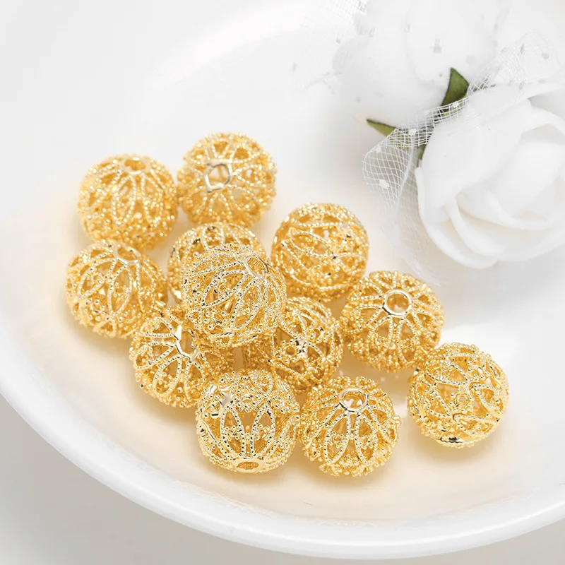 2pcs/lot Gold Color 11mm Round Copper Hollow Spacer Charm Beads 2mm Hole Charm Bead for DIY Bracelet Jewelry Making Findings
2pcs/lot Gold Color 11mm Round Copper Hollow Spacer Charm Beads 2mm Hole Charm Bead for DIY Bracelet Jewelry Making Findings