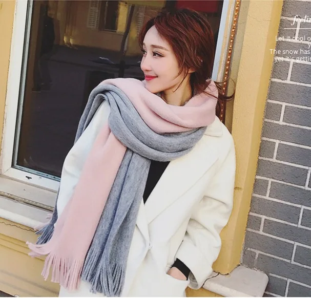 Scarf Female Autumn and Winter Color Matching Warm Korean Imitation Cashmere Couple Thickened Scarf
Scarf Female Autumn and Winter Color Matching Warm Korean Imitation Cashmere Couple Thickened Scarf