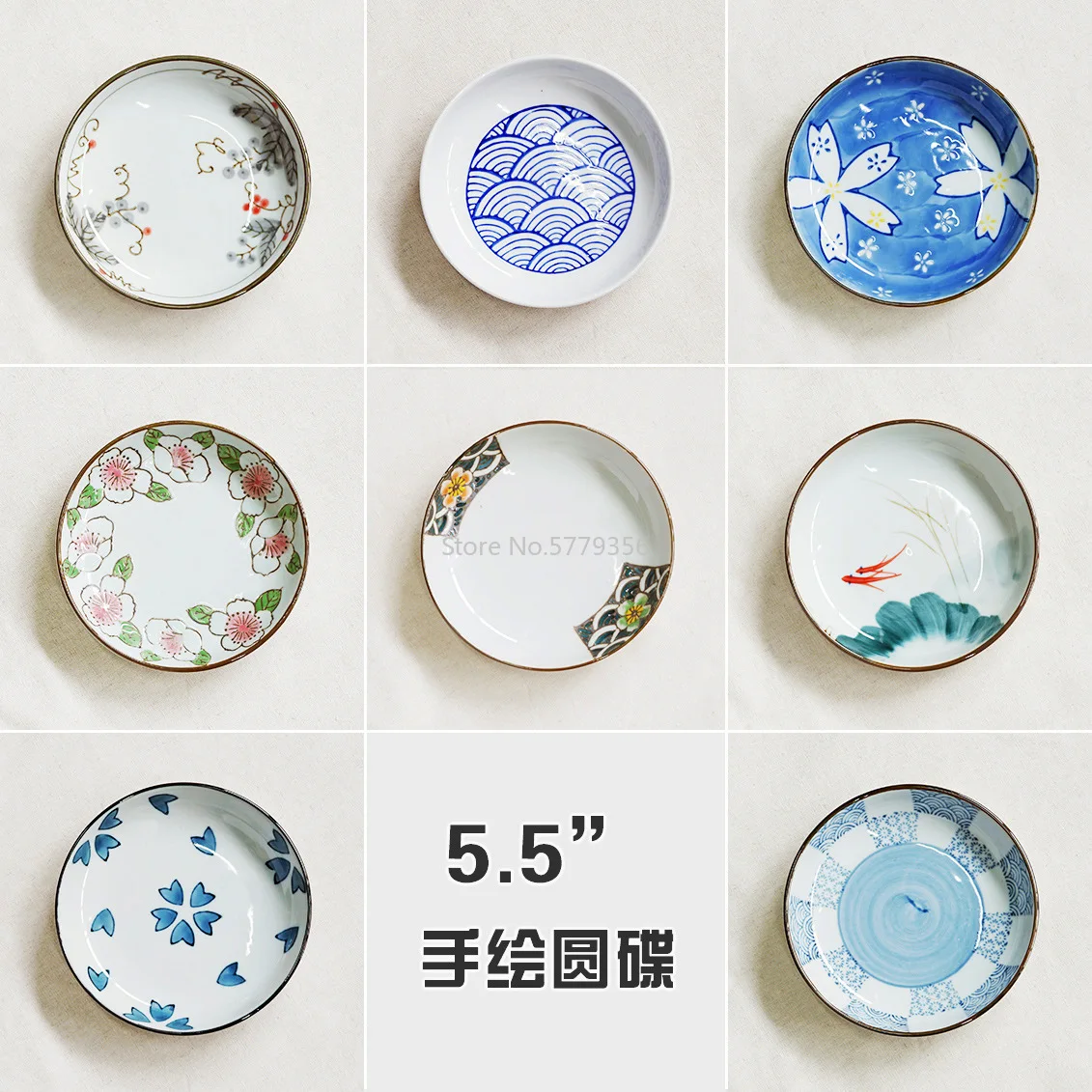 Beautiful and Simple Japanese Style High Temperature Underglaze Ceramic Tableware 5.5 Inch Round Dish Household Small Dish
Beautiful and Simple Japanese Style High Temperature Underglaze Ceramic Tableware 5.5 Inch Round Dish Household Small Dish