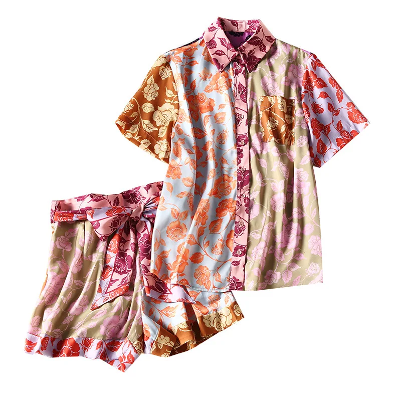 2021 summer printed shirt pants set fashion temperament commute age reduction shirt name pink short-sleeved clothing women
2021 summer printed shirt pants set fashion temperament commute age reduction shirt name pink short-sleeved clothing women