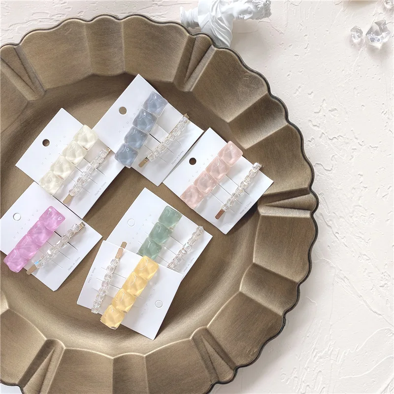 Free shipping Women's Lovely Transparent jelly stone hairpin clip for girl's women Resin beads hair accessories
Free shipping Women's Lovely Transparent jelly stone hairpin clip for girl's women Resin beads hair accessories