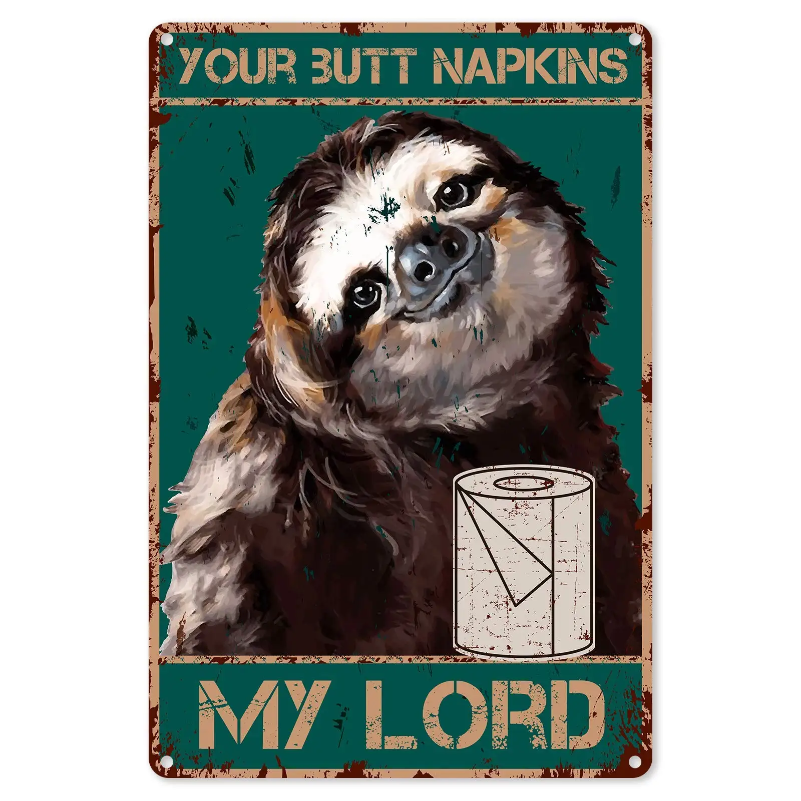 Funny Bathroom Quote Metal Wall Decor - Vintage Your Butt Napkins My Lord Poster Solth for Office/Home/Classroom Bathroom Dec
Funny Bathroom Quote Metal Wall Decor - Vintage Your Butt Napkins My Lord Poster Solth for Office/Home/Classroom Bathroom Dec