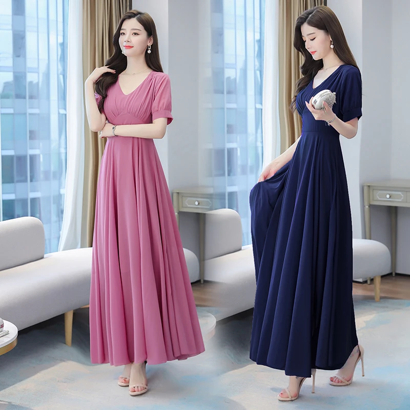 Real Shot 2021 Summer Comfortable Chiffon Dress Short Sleeve V-neck Bohemian Elegant Dresses Woman Plus Size Multicolor Clothes
Real Shot 2021 Summer Comfortable Chiffon Dress Short Sleeve V-neck Bohemian Elegant Dresses Woman Plus Size Multicolor Clothes