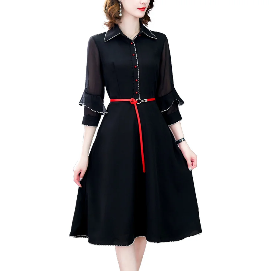 New Female Vintage Black Elegant Midi Dresses Autumn Winter 2XL Plus Size Solid Long Sleeve Dress Women Bodycon Party Vestidos
New Female Vintage Black Elegant Midi Dresses Autumn Winter 2XL Plus Size Solid Long Sleeve Dress Women Bodycon Party Vestidos
