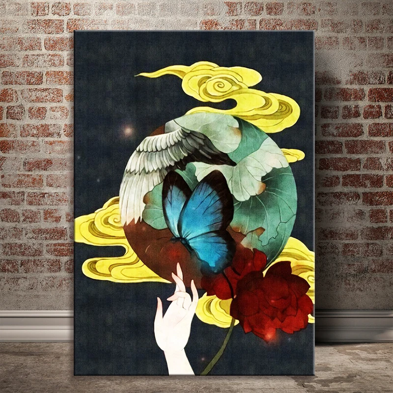 Hand Flowers and Butterflies Ukiyo-e Style HD Poster Canvas Painting Decorative Painting Wall Art Decor Room Decor Poster
Hand Flowers and Butterflies Ukiyo-e Style HD Poster Canvas Painting Decorative Painting Wall Art Decor Room Decor Poster