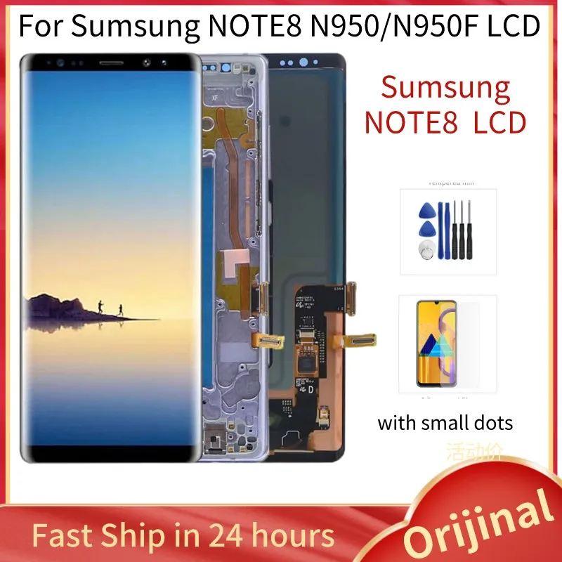 Оригинальный AMOLED ЖК-дисплей для SAMSUNG Galaxy Note 8 N950 N950F/DS дисплей с рамкой сенсорный экран дигитайзер Замена + пакет услуг
Оригинальный AMOLED ЖК-дисплей для SAMSUNG Galaxy Note 8 N950 N950F/DS дисплей с рамкой сенсорный экран дигитайзер Замена + пакет услуг