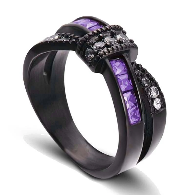 Milangirl Fashion Bow Purple/White Zircon Ring For Women Accessories Jewelry Charm Black Ring Girl Birthday Party
Milangirl Fashion Bow Purple/White Zircon Ring For Women Accessories Jewelry Charm Black Ring Girl Birthday Party