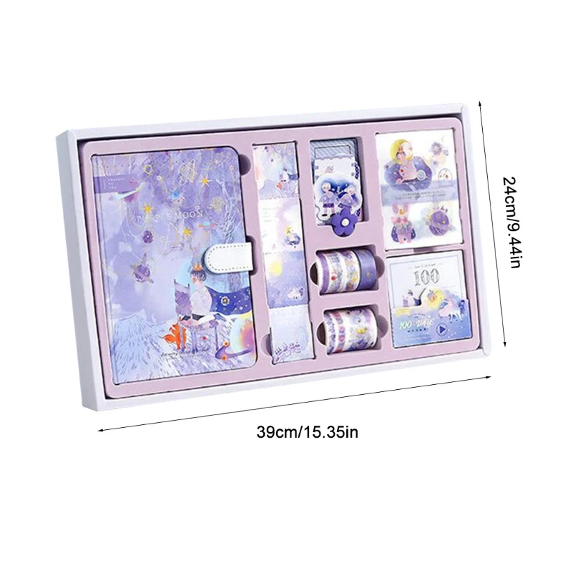 Fairy Tale Notebook with Stickers Tape Hand Book Set Gifts Box Pink Purple Girl Diary Student School Stationery Presents
Fairy Tale Notebook with Stickers Tape Hand Book Set Gifts Box Pink Purple Girl Diary Student School Stationery Presents