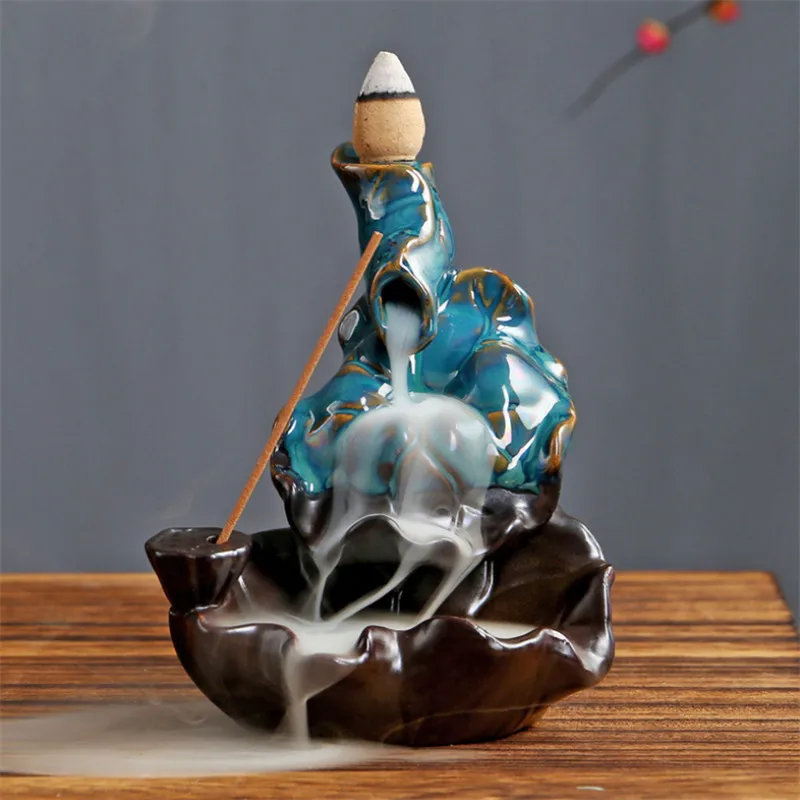 Ceramic Retro Ceramic Backflow Incense Burner Waterfall Censer Incense Holder Aromatherapy Furnace Home Decoration 
Ceramic Retro Ceramic Backflow Incense Burner Waterfall Censer Incense Holder Aromatherapy Furnace Home Decoration