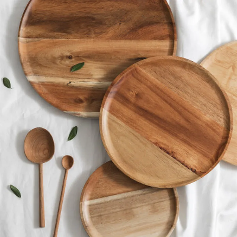 Solid Wood Pallet Round Japanese Rubber Wooden Tray Disc Home Storage Supplies Food Dessert Fruit Cake Tea Tray Kitchen Items
Solid Wood Pallet Round Japanese Rubber Wooden Tray Disc Home Storage Supplies Food Dessert Fruit Cake Tea Tray Kitchen Items