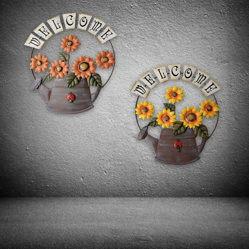 Metal Sunflower Welcome Sign Kettle Sunflower Ornaments Welcome Wreath for Door Porch Garden Decoration Welcome Wall Plaque
Metal Sunflower Welcome Sign Kettle Sunflower Ornaments Welcome Wreath for Door Porch Garden Decoration Welcome Wall Plaque