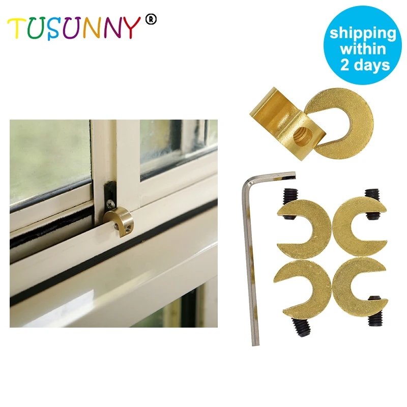 TUSUNNY 4 Pcs Safety Sliding Brass Window Safety Lock Baby Safety Sliding Window Security Lock For Child Protection On Windows
TUSUNNY 4 Pcs Safety Sliding Brass Window Safety Lock Baby Safety Sliding Window Security Lock For Child Protection On Windows