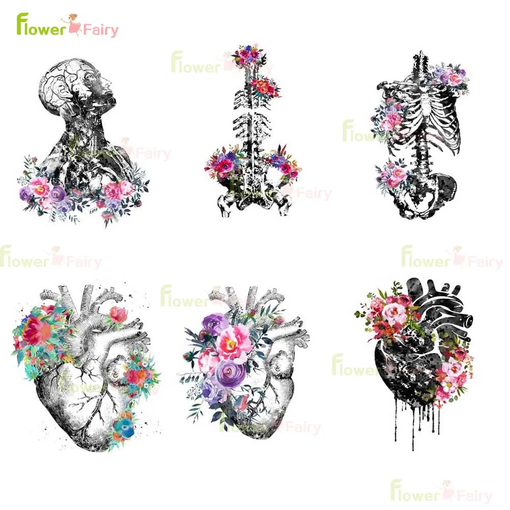 

Heart Organ Artwork Flowers Hospital Nordic Poster Clinic Decor Wall Art Canvas Painting Wall Pictures For Living Room Unframed