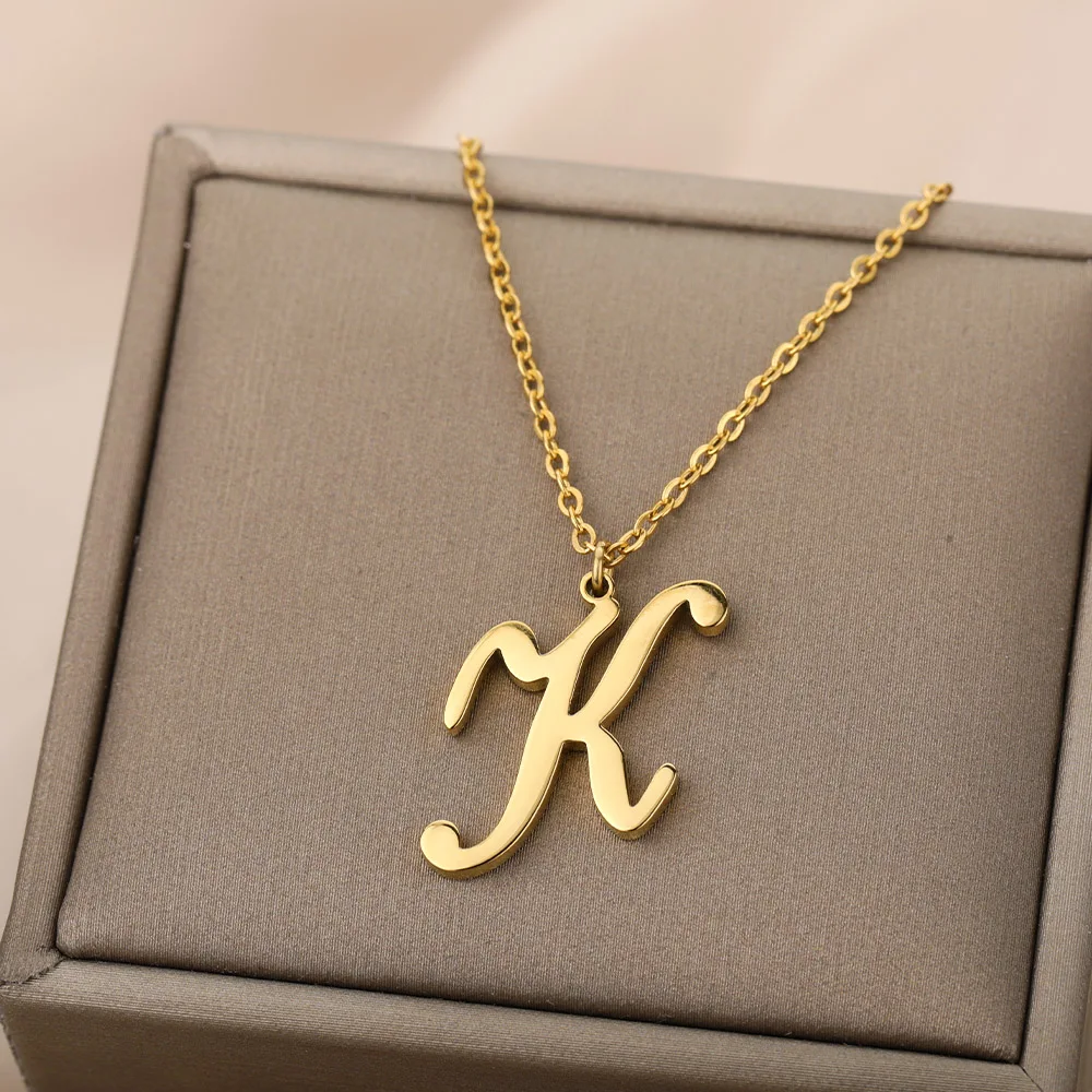 Stainless Steel Cursive Initial Necklace For Women Scriptina Font Letter Pendnats Necklace Monogram Necklace Jewelry Mother Gift
Stainless Steel Cursive Initial Necklace For Women Scriptina Font Letter Pendnats Necklace Monogram Necklace Jewelry Mother Gift