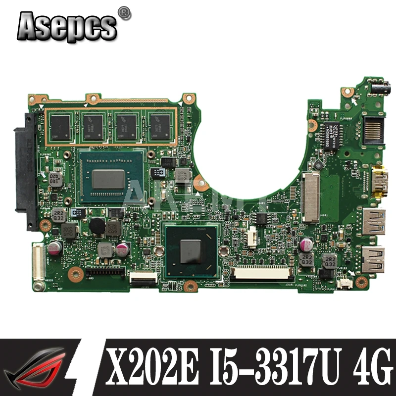 Для ASUS I5 3317U 4G/Memory X202E X201E S200E X201EP материнская плата для ноутбука протестирована 100%