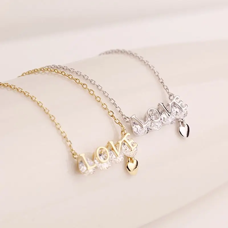 Sterling Silver S925 Women's Necklace English Letter Jewelry 2021 Trend Accessories Korean Style Not Allergic Spot Wholesale 
Sterling Silver S925 Women's Necklace English Letter Jewelry 2021 Trend Accessories Korean Style Not Allergic Spot Wholesale