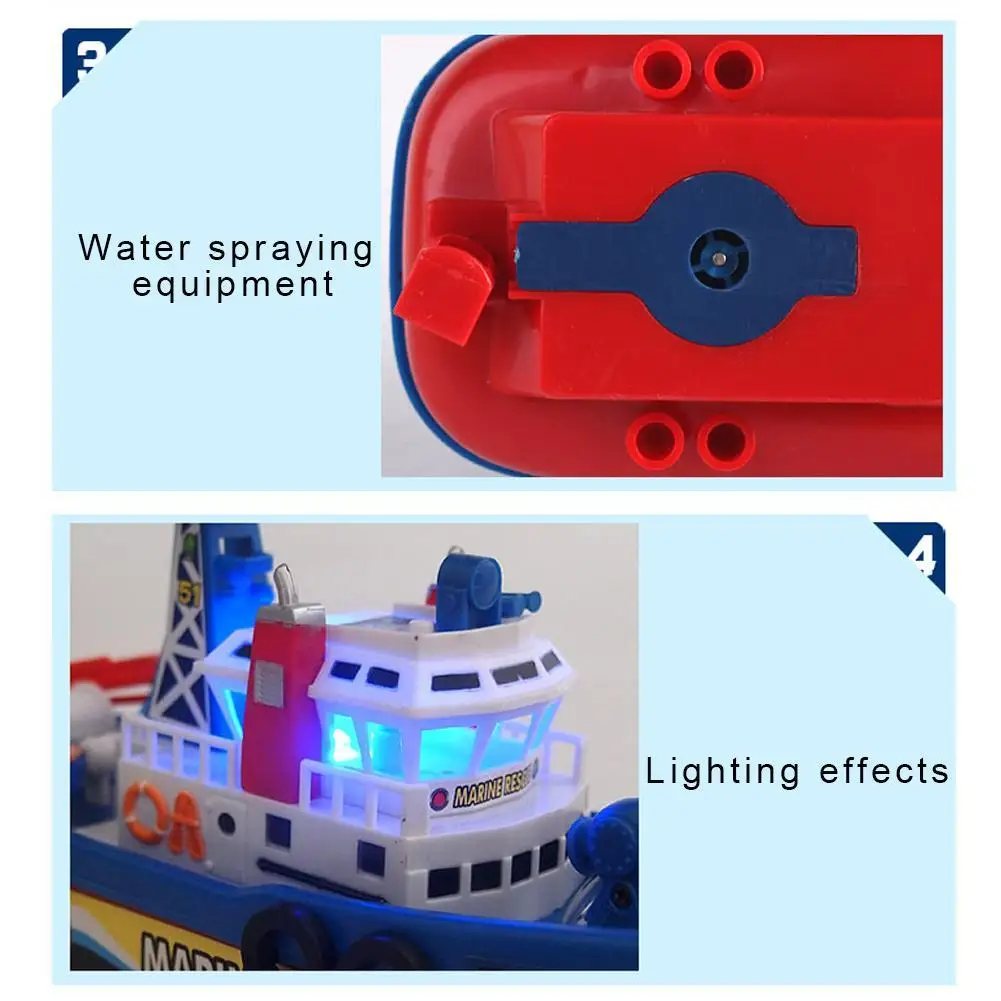 Electric Water-Spraying FIre Boat With Light and Music Children Play in the water Bath Toy Electric Toys
Electric Water-Spraying FIre Boat With Light and Music Children Play in the water Bath Toy Electric Toys