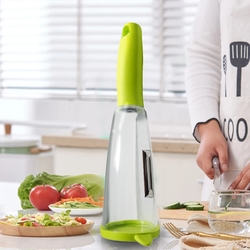 1PC Stainless Steel Multifunctional Peeling Knife With Barrel Vegetable Potato Peeler Carrot Grater Kitchen Accessories Random 
1PC Stainless Steel Multifunctional Peeling Knife With Barrel Vegetable Potato Peeler Carrot Grater Kitchen Accessories Random