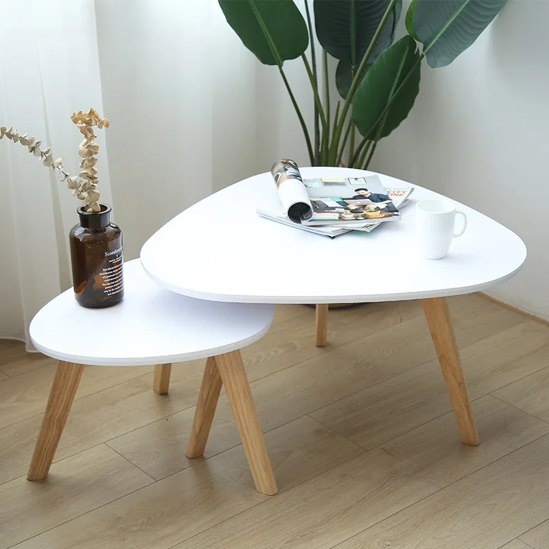 Фото Комбинированный журнальный столик из твердой древесины чайный в скандинавском