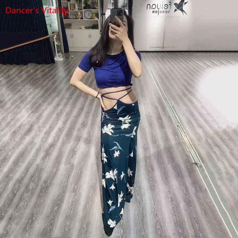 Belly Dance Set Short Sleeve Top Printing Split Skirt Performance Clothes Suit Oriental Dancing Female Elegant Practice Clothing
Belly Dance Set Short Sleeve Top Printing Split Skirt Performance Clothes Suit Oriental Dancing Female Elegant Practice Clothing