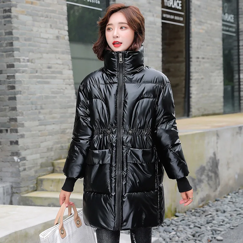 Winter Stand-collar Mid-length Down Cotton Parka Coat 2020 Loose Shiny Waterproof Bread Coat Warm Parka Coat Women
Winter Stand-collar Mid-length Down Cotton Parka Coat 2020 Loose Shiny Waterproof Bread Coat Warm Parka Coat Women
