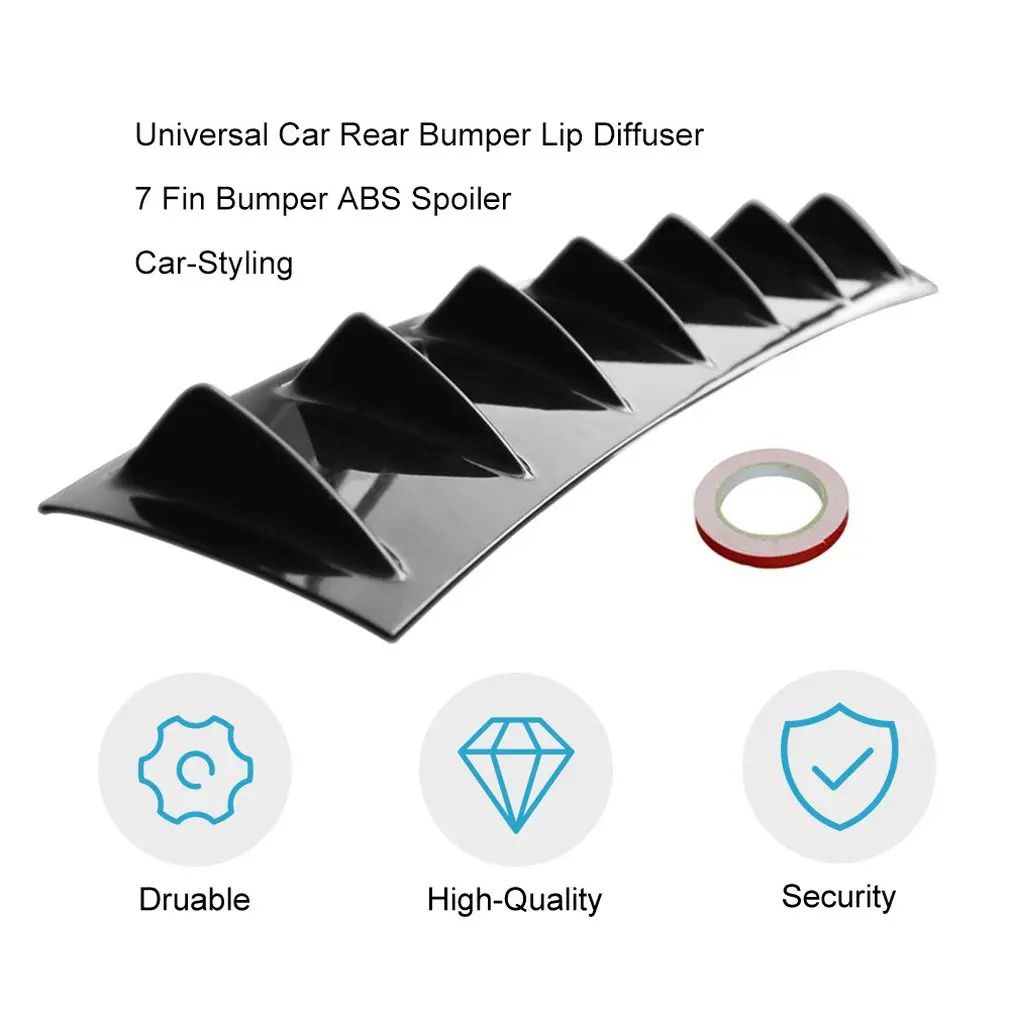 Universal Car Rear Bumper Lip Diffuser 7 Fin Shark Fin Style Car Back Bumper Spoiler Lip Splitter Car-Styling ABS Plastic
Universal Car Rear Bumper Lip Diffuser 7 Fin Shark Fin Style Car Back Bumper Spoiler Lip Splitter Car-Styling ABS Plastic