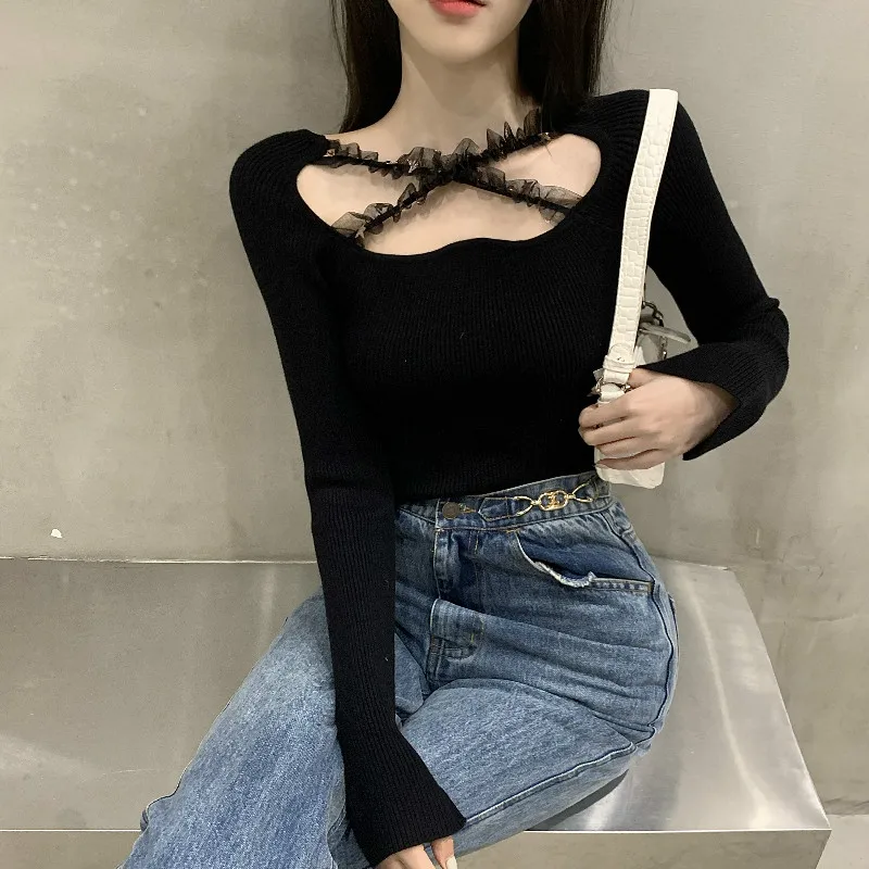 Woman Sweaters Spring Autumn O-neck Lace-up Fashion Brand Tops Knitted Korean Clothes Solid Pullovers Long Sleeve Female New
Woman Sweaters Spring Autumn O-neck Lace-up Fashion Brand Tops Knitted Korean Clothes Solid Pullovers Long Sleeve Female New