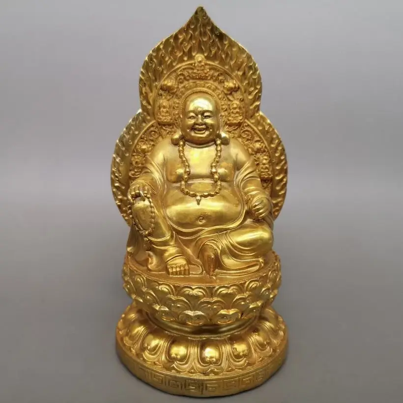 Статуя Будды счастливой Будды в старинном стиле буддистская статуя с надписью на дне украшение из меди
Статуя Будды счастливой Будды в старинном стиле буддистская статуя с надписью на дне украшение из меди