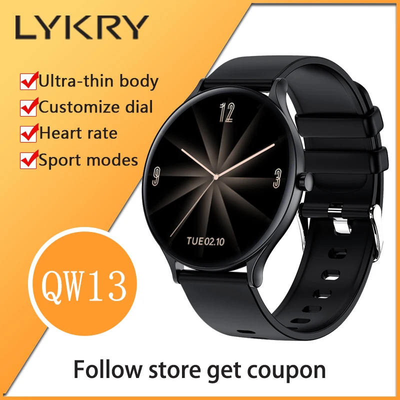 LYKRY QW13 Smart Watch 1.28inc Screen Sports Watches Men Women HeartRate Monitor IP67 Waterproof Fitness tracker For Android ios
LYKRY QW13 Smart Watch 1.28inc Screen Sports Watches Men Women HeartRate Monitor IP67 Waterproof Fitness tracker For Android ios
