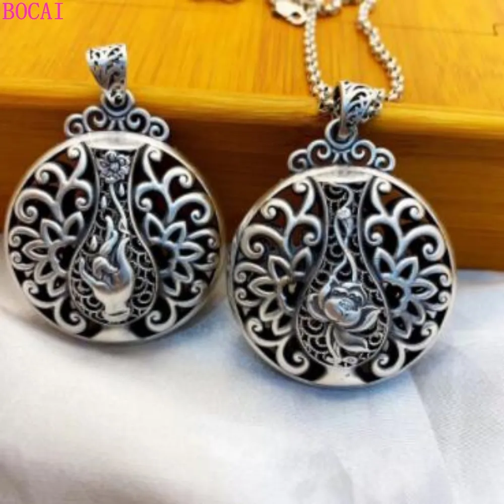 s999 pure silver pendant for men and women retro classic lotus Buddha hand hollow pendant sterling silver lotus sweater chain
s999 pure silver pendant for men and women retro classic lotus Buddha hand hollow pendant sterling silver lotus sweater chain
