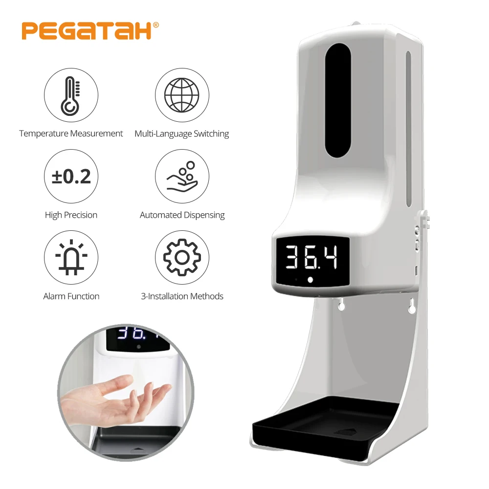2021 K9 Pro Non-contact Infrared thermometer Automatic Dispenser Smart Sensor Digital Infrared thermometer
2021 K9 Pro Non-contact Infrared thermometer Automatic Dispenser Smart Sensor Digital Infrared thermometer