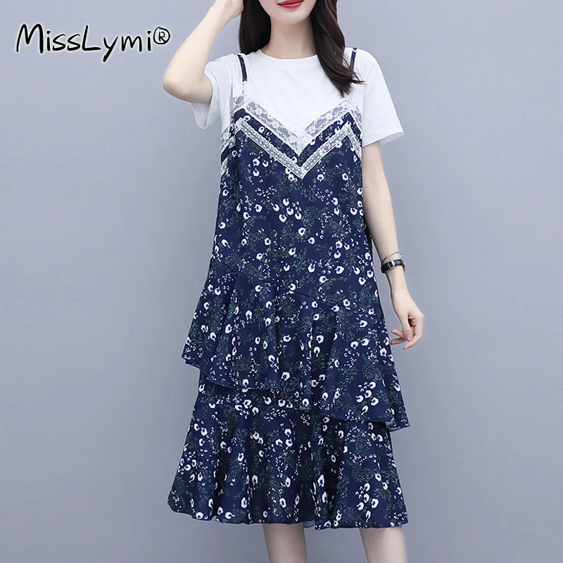 4XL Plus Size Women Floral Chiffon Dress Summer 2021 Short Sleeve Cotton Tshirt Patchwork Lace Loose Casual Ruffle Dresses
4XL Plus Size Women Floral Chiffon Dress Summer 2021 Short Sleeve Cotton Tshirt Patchwork Lace Loose Casual Ruffle Dresses