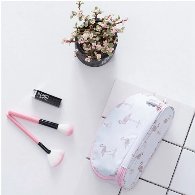 Makeup Storage Handbag Portable Printing Cosmetic Bag Large Capacity Double Layer Orgnazer | Дом и сад