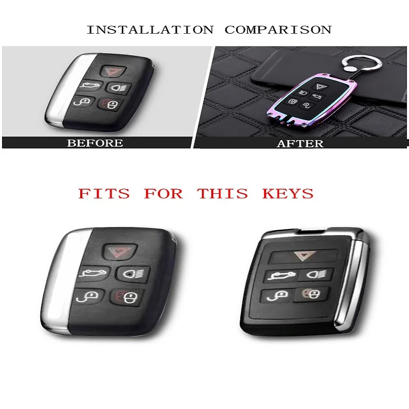 For Land Rover Range Rover Sport Vogue Evoque Discovery 4 Velar Discovery 5 2019 Zinc alloy + silicone car key case Full cover 
For Land Rover Range Rover Sport Vogue Evoque Discovery 4 Velar Discovery 5 2019 Zinc alloy + silicone car key case Full cover