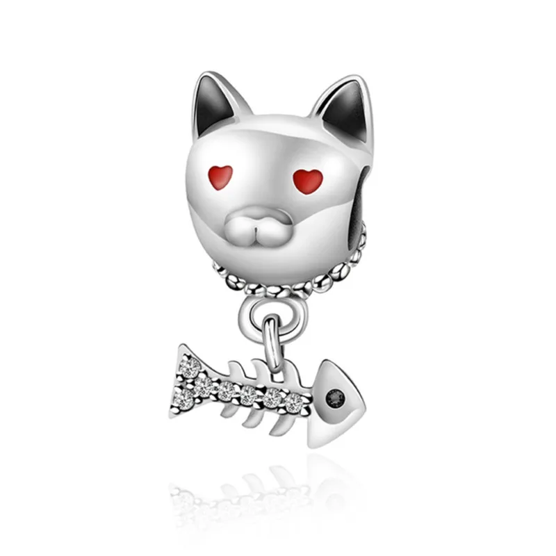2019 NEW 100% 925 Sterling Silver New Cute Cat and Fish Bone Charm Beaded Original Jewelry Charming Women Jewelry Factory Direct
2019 NEW 100% 925 Sterling Silver New Cute Cat and Fish Bone Charm Beaded Original Jewelry Charming Women Jewelry Factory Direct