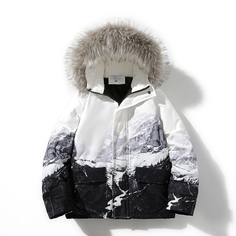 2021 Winter Men Thick Print Jackets Mens Trendy Warm Casual Parkas Male Hooded Fur Collar Cotton-Padded Jacket Outwear 4XL
2021 Winter Men Thick Print Jackets Mens Trendy Warm Casual Parkas Male Hooded Fur Collar Cotton-Padded Jacket Outwear 4XL