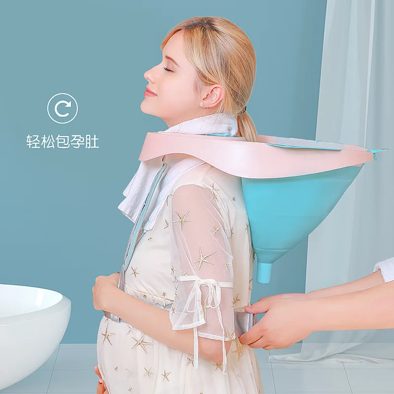 Comfortable Shampoo Tool for Maternity Portable Foldable Sink with Hose Easy Washing Hair | Дом и сад