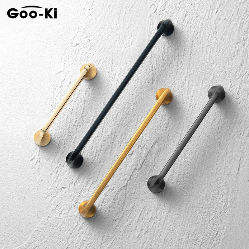 Goo Ki золотые черные ручки для шкафа кухонные дверные дверь ящика ручек мебельная