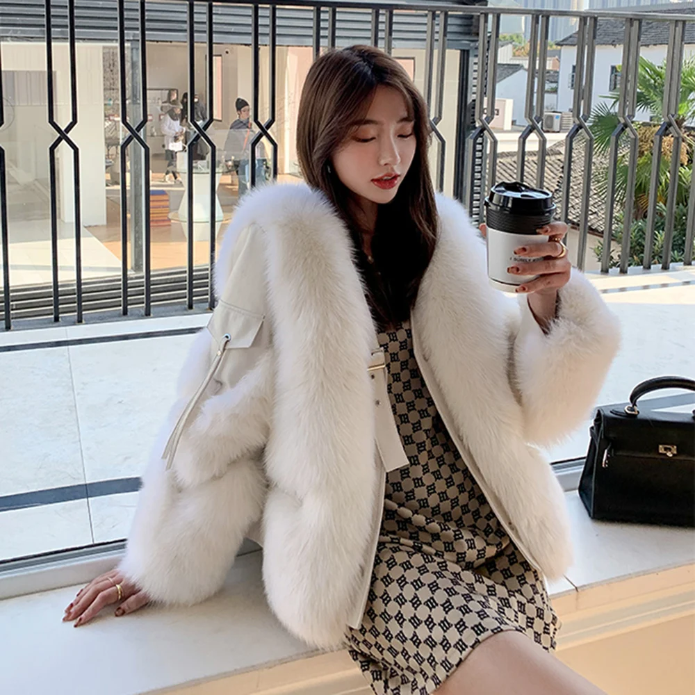 New Women's Real Fox Fur Coat Female Genuine Sheepskin Leather Jacket Winter Thick Warm Fur Lady's Outerwear
New Women's Real Fox Fur Coat Female Genuine Sheepskin Leather Jacket Winter Thick Warm Fur Lady's Outerwear