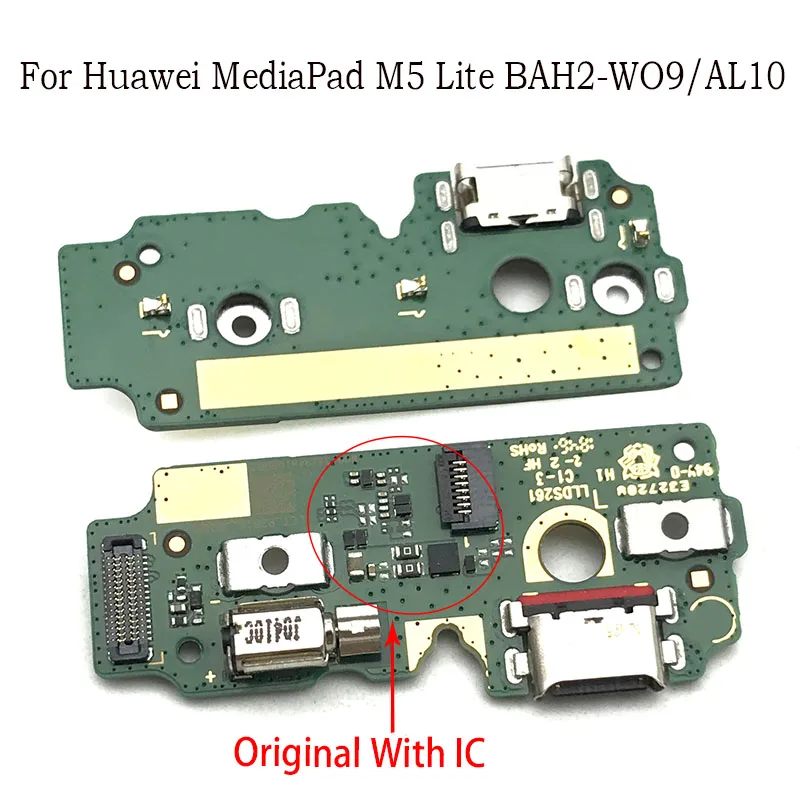 10 шт./лот usb порт для зарядки разъем док станции плата гибкий кабель Huawei Mediapad M5 lite
