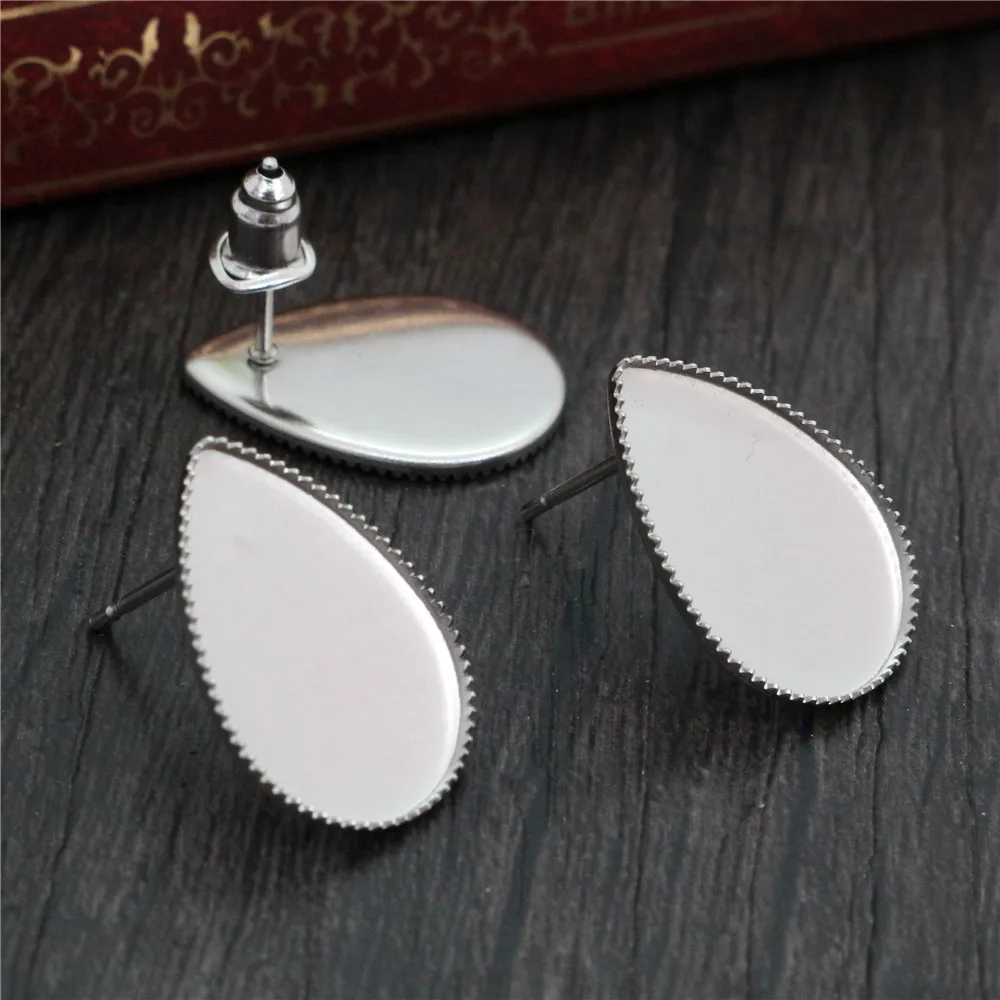 ( No Fade ) 13x18mm 18x25mm 20pcs/Lot 316 Stainless Steel Drop Earring Studs,Earrings Blank/Base,Fit Drop Glass Cabochons
( No Fade ) 13x18mm 18x25mm 20pcs/Lot 316 Stainless Steel Drop Earring Studs,Earrings Blank/Base,Fit Drop Glass Cabochons