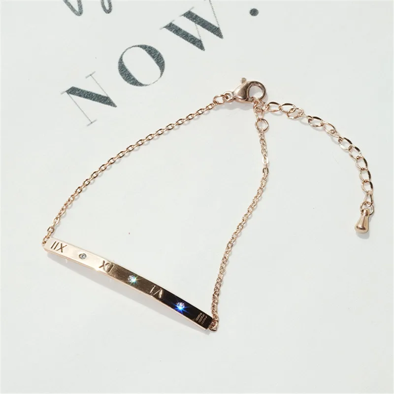 YUN RUO Roman Numerals Bracelet Woman Birthday Gift Rose Gold Color Fashion 316 Titainum Steel Jewelry Not Fade Drop Shipping
YUN RUO Roman Numerals Bracelet Woman Birthday Gift Rose Gold Color Fashion 316 Titainum Steel Jewelry Not Fade Drop Shipping