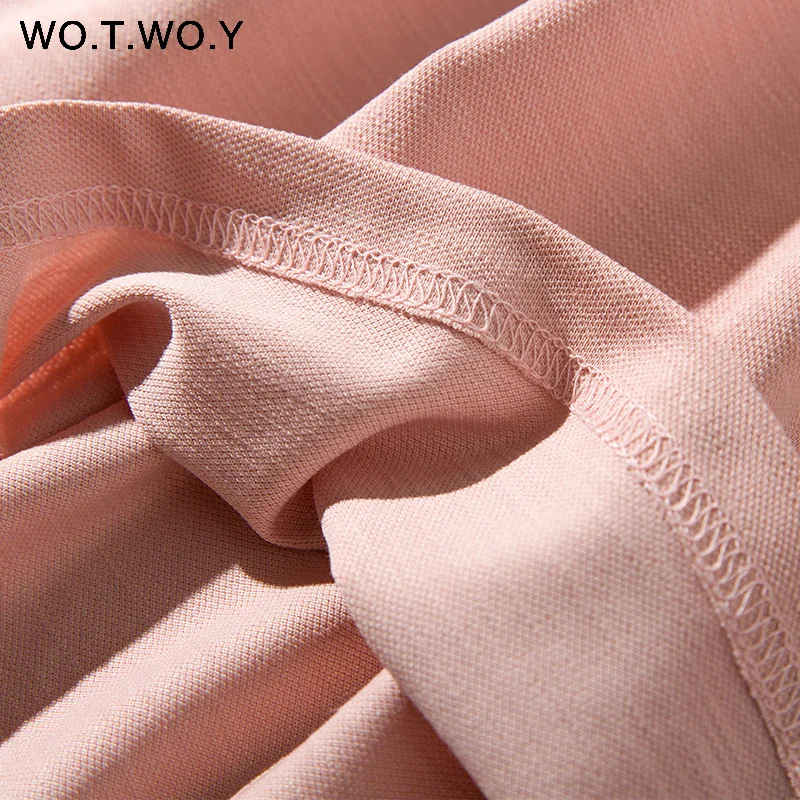 WOTWOY Elastic Waist Basic Summer Dress Women Mid-Calf Split Knitted Loose T-Shirt Dresses Female Sashes Cotton Pink Vestidos 
WOTWOY Elastic Waist Basic Summer Dress Women Mid-Calf Split Knitted Loose T-Shirt Dresses Female Sashes Cotton Pink Vestidos