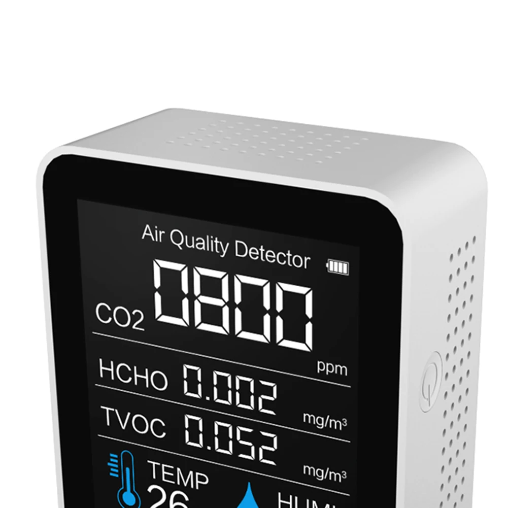 Portable CO2 Meter Digital Temperature Humidity Sensor Tester Air Quality Monitor Carbon Dioxide TVOC Formaldehyde HCHO Detector
Portable CO2 Meter Digital Temperature Humidity Sensor Tester Air Quality Monitor Carbon Dioxide TVOC Formaldehyde HCHO Detector