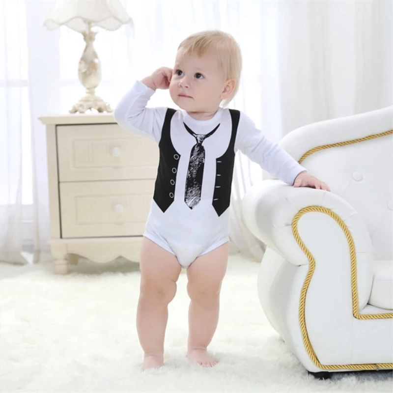 Fashion Top Sale Recommend Retail One-Pieces Boy Gentleman White Long Sleeve Baby Newborn Clothes Body Bodysuit
Fashion Top Sale Recommend Retail One-Pieces Boy Gentleman White Long Sleeve Baby Newborn Clothes Body Bodysuit
