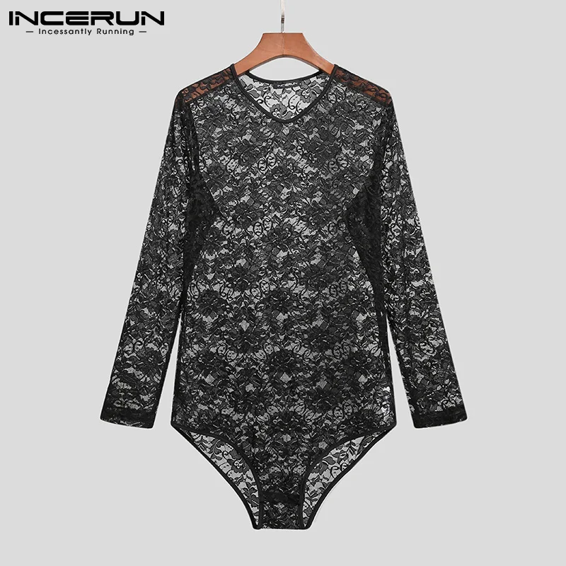 INCERUN Men Mesh Pajamas Bodysuit See Through Homewear Lace Long Sleeve Rompers 2022 V Neck Sexy Fitness Underwear Men Bodysuits
INCERUN Men Mesh Pajamas Bodysuit See Through Homewear Lace Long Sleeve Rompers 2022 V Neck Sexy Fitness Underwear Men Bodysuits