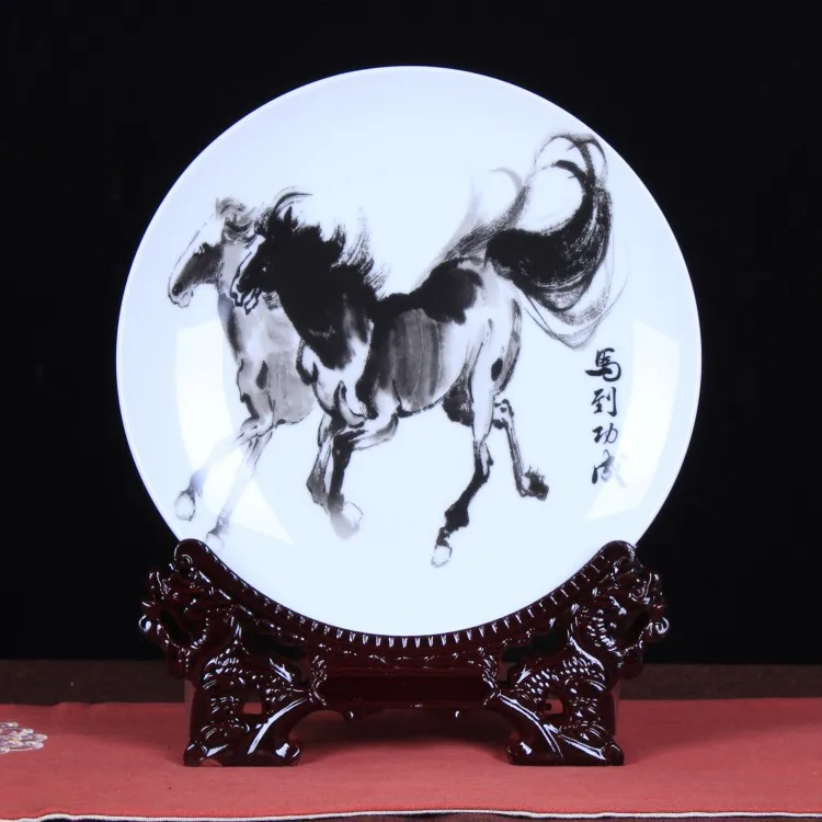 Collection Chinese Jingdezhen Porcelain Painting Zodiac Animal Horse Bring Success And Good Luck Ornament Small Plate
Collection Chinese Jingdezhen Porcelain Painting Zodiac Animal Horse Bring Success And Good Luck Ornament Small Plate