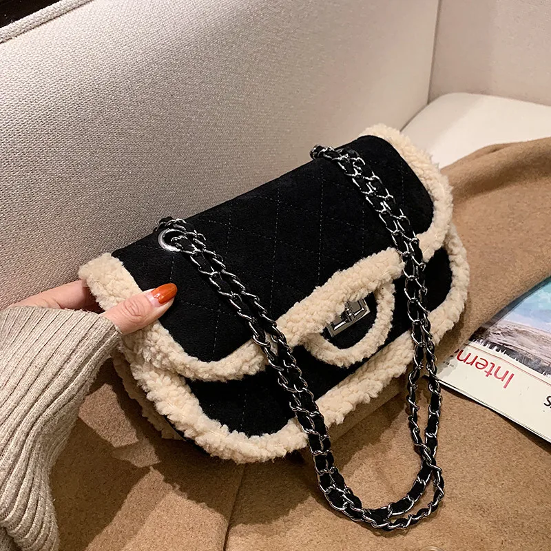 Lattice Square Plush Crossbody Bag 2021 New High-quality Matte PU Leather Women's Designer Handbag Chain Shoulder Messenger Bag
Lattice Square Plush Crossbody Bag 2021 New High-quality Matte PU Leather Women's Designer Handbag Chain Shoulder Messenger Bag