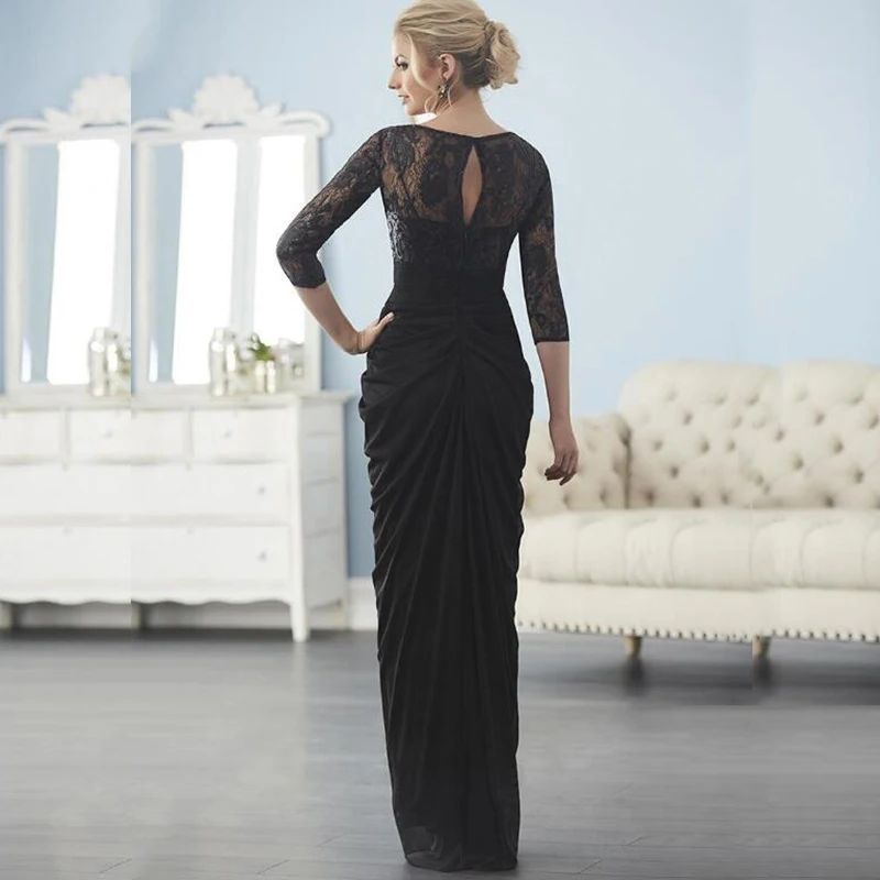 Stunning Affordable Sheath Lace Chiffon Boat Neck Mother of the Bride Dresses Three Quarter Sleeves Wedding Guest Gowns Pleated
Stunning Affordable Sheath Lace Chiffon Boat Neck Mother of the Bride Dresses Three Quarter Sleeves Wedding Guest Gowns Pleated